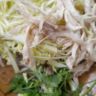 粉条白菜拌鸡胸肉的做法步骤：11
