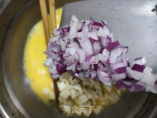 白菜洋葱豆腐粒煎蛋的做法步骤：6