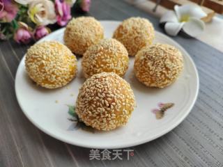 烤箱版南瓜麻球的做法步骤：7