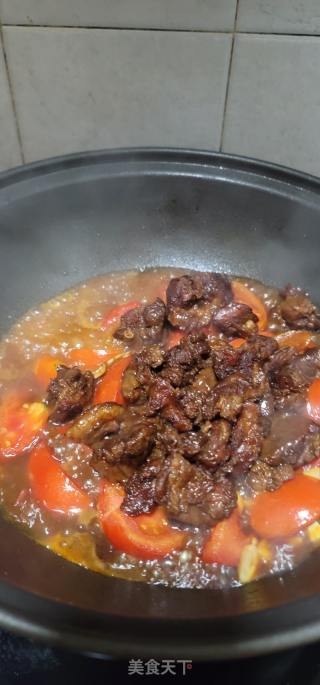 番茄烧牛腩的做法步骤：16