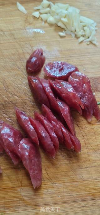 腊肠炒芥菜的做法步骤：5