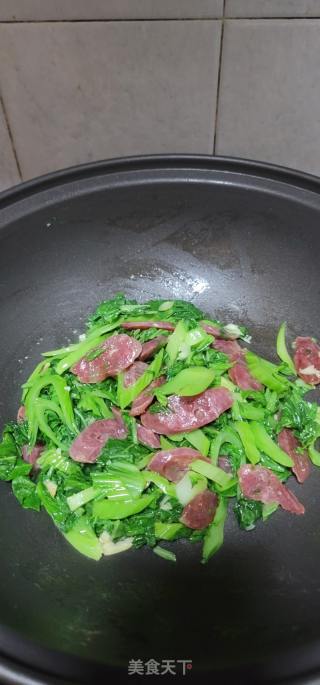 腊肠炒芥菜的做法步骤：10