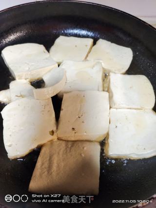 鸡毛菜烧豆腐的做法步骤：2