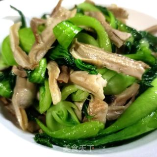 鸡腿菇炒油菜心的做法步骤：13