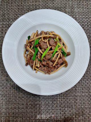 茶树菇炒牛肉的做法
