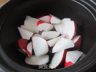 红皮萝卜牛杂煲的做法步骤：3