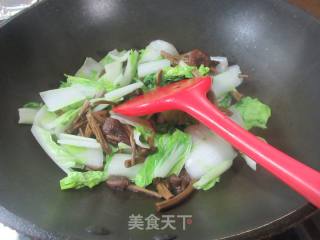 茶树菇炒五号菜的做法步骤：7