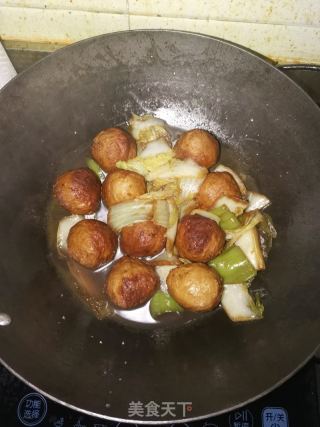 红烧狮子头烩菜的做法步骤：6
