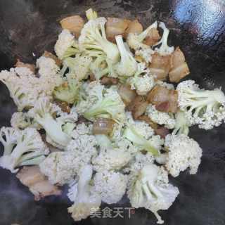 五花肉炒花菜的做法步骤：6