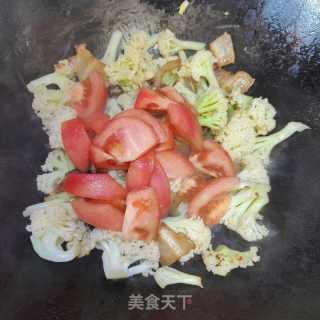 五花肉炒花菜的做法步骤：8