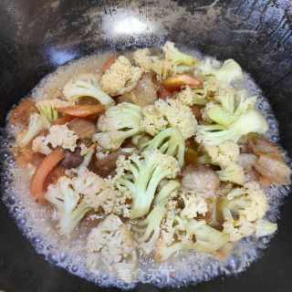 五花肉炒花菜的做法步骤：9