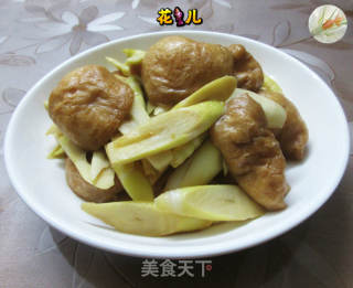 油面筋炒野山笋的做法