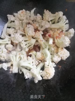 炒菜花的做法步骤：5