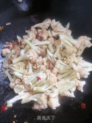 炒菜花的做法步骤：6