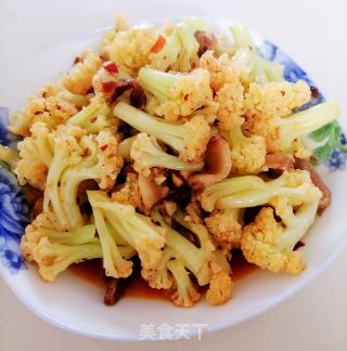 炒菜花的做法步骤：8
