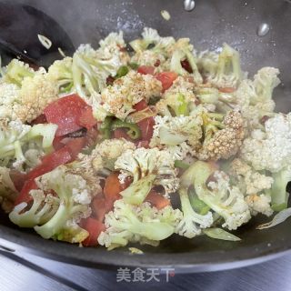 麻香番茄菜花的做法步骤：8