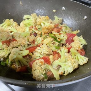 麻香番茄菜花的做法步骤：9