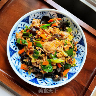木耳时蔬炒肉的做法步骤：11