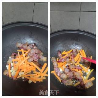 香芹炒腊肉的做法步骤：7