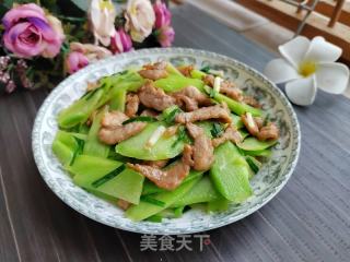 芥兰炒肉片的做法步骤：8