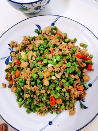 肉沫炒豇豆的做法步骤：11