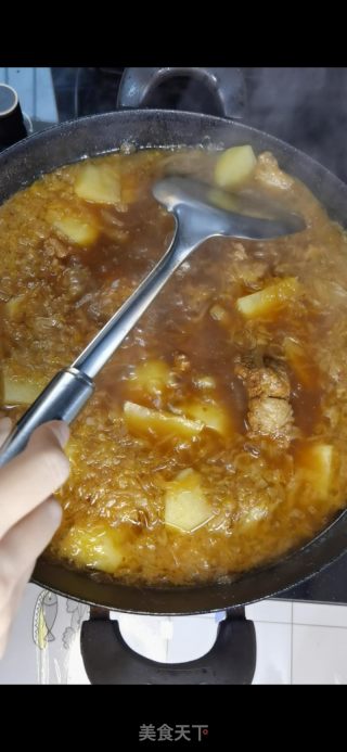 铁锅猪骨头烩酸菜的做法步骤：14