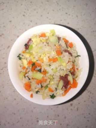 腊肠炒饭的做法步骤：8
