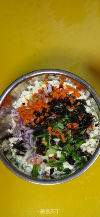 豆腐时蔬鸡蛋小饼的做法步骤：2