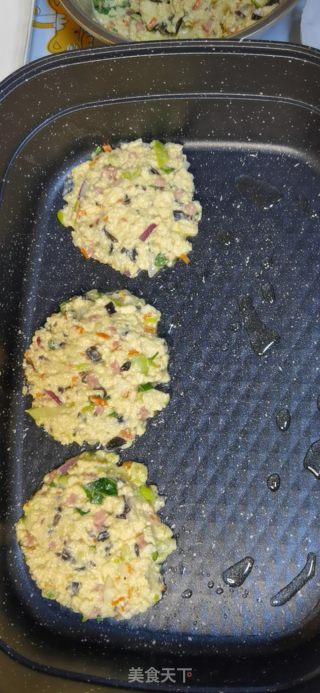 豆腐时蔬鸡蛋小饼的做法步骤：5
