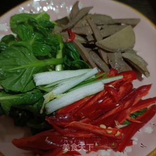 白菜炒羊肝的做法步骤：5