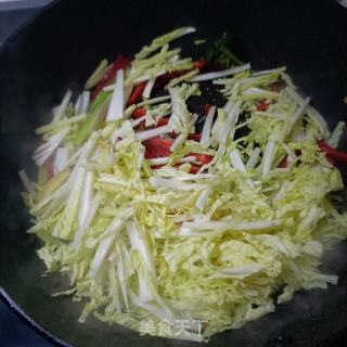 白菜炒羊肝的做法步骤：7