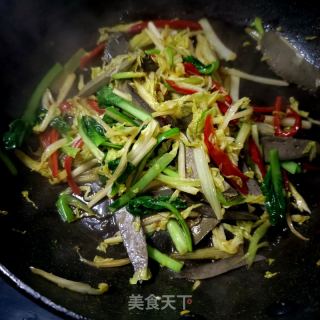 白菜炒羊肝的做法步骤：10