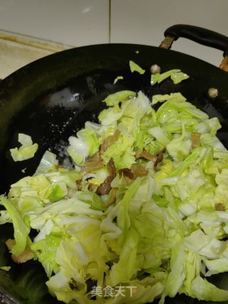 五花肉炒鸡心白的做法步骤：6