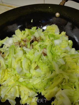 五花肉炒鸡心白的做法步骤：8