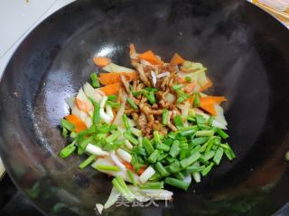 芥菜芯胡萝卜炒肉丝的做法步骤：8