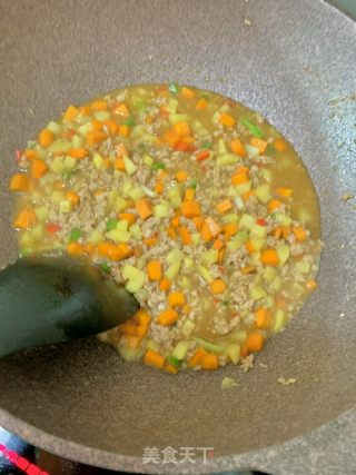 南瓜土豆肉末蓋飯的做法步骤：8