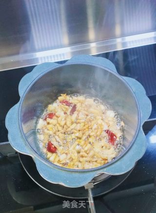 黄豆、肉末炒雪里蕻的做法步骤：5