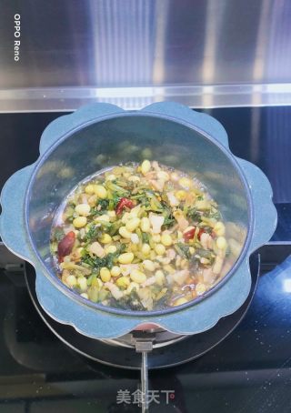 黄豆、肉末炒雪里蕻的做法步骤：8