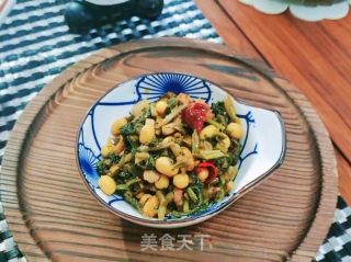 黄豆、肉末炒雪里蕻的做法步骤：10