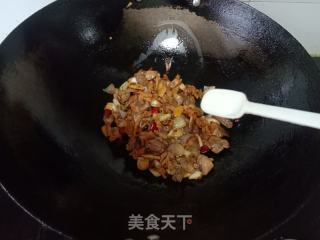 小炒鸡杂的做法步骤：9
