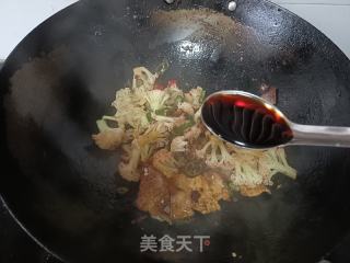 小炒花菜的做法步骤：6
