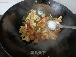 小炒花菜的做法步骤：8
