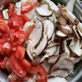白菜鸡蛋烩年糕的做法步骤：3