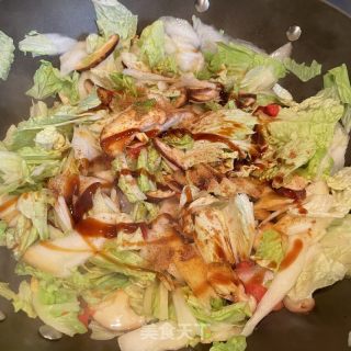 白菜鸡蛋烩年糕的做法步骤：8