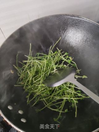 爆香豌豆苗(自己培育的豌豆苗)的做法步骤：6