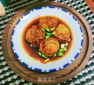 家常油面筋塞肉的做法步骤：13