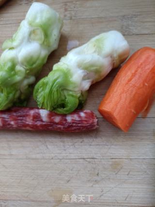 广式腊肠炒儿菜的做法步骤：1