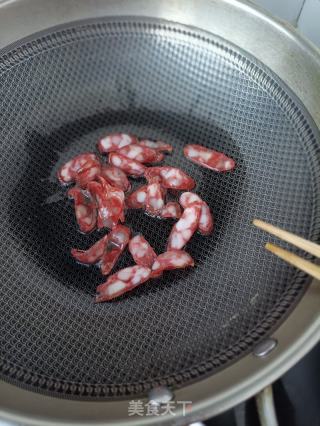 广式腊肠炒儿菜的做法步骤：9