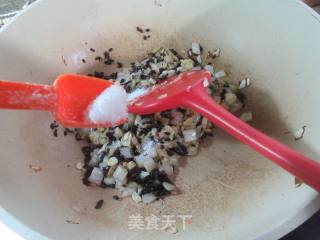鸡蛋大白菜炒黑米饭的做法步骤：8