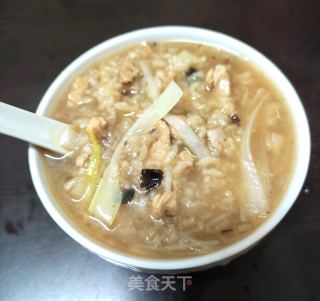 豆豉葱白龙骨粥的做法
